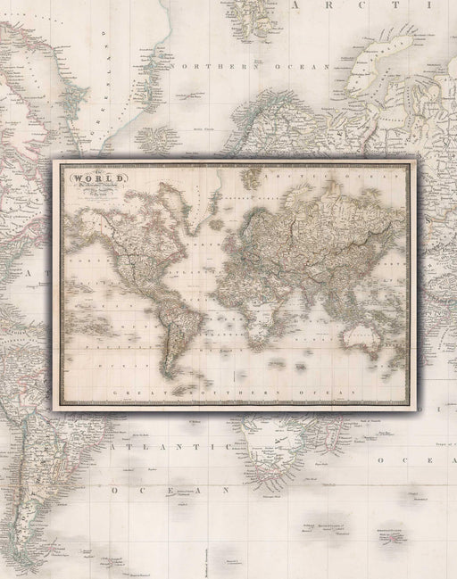 Mapa del Mundo 1837 - Lámina - Mappin
