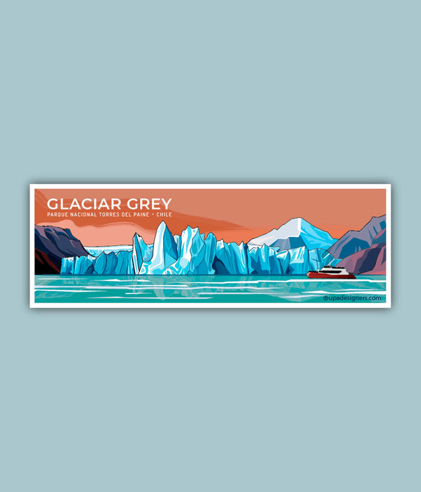 Sticker Glaciar Grey