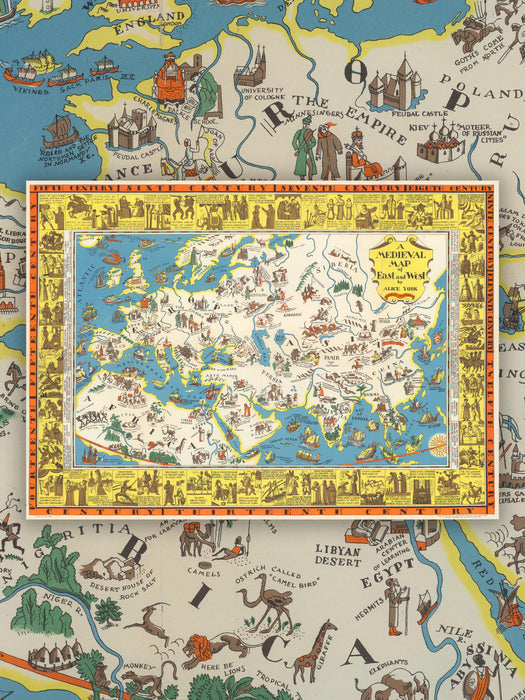 Mapa medieval de Oriente y Occidente, hacia 1930