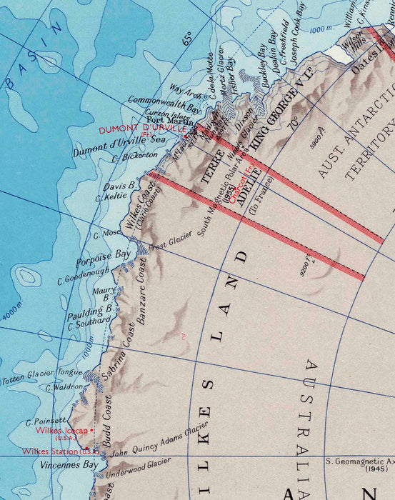 Mapa de la Antártica - Lámina - Mappin