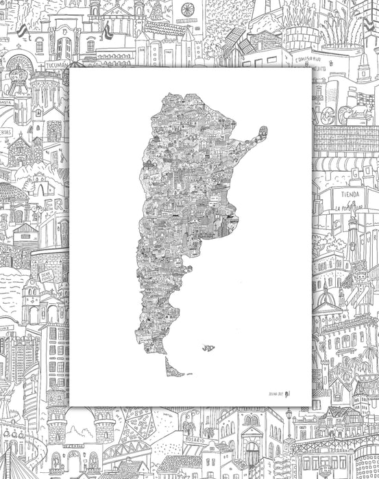Argentina by Hand - Art Print