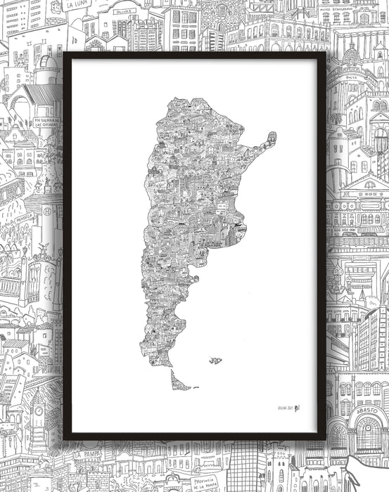 Argentina by Hand - Framed