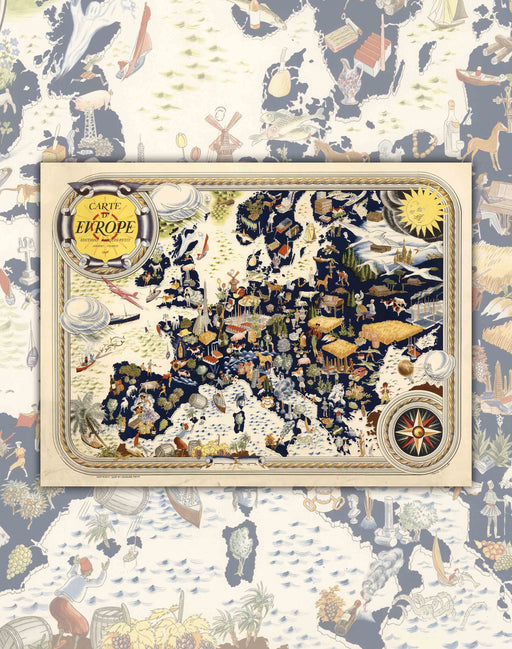 Mapa de Europa Ilustrada - Lámina - Mappin