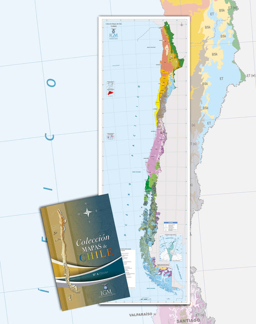 Mapa de Chile Climas - Plegable - Mappin