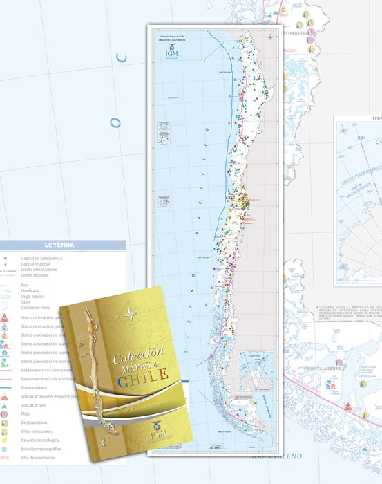 Mapa de Chile Desastres Naturales - Plegable - Mappin