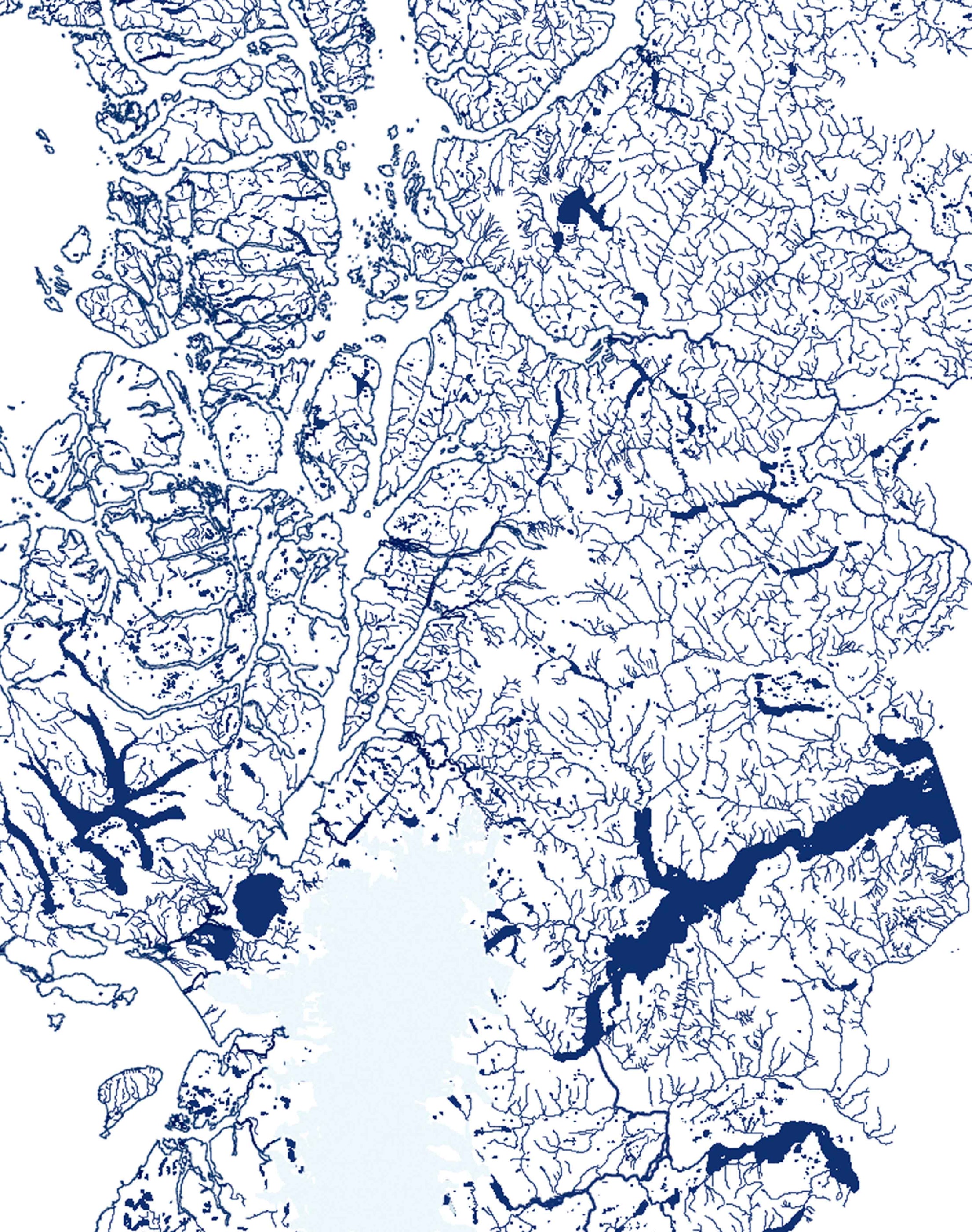 Mapa Hidrográfico de Chile - Lámina — Mappin