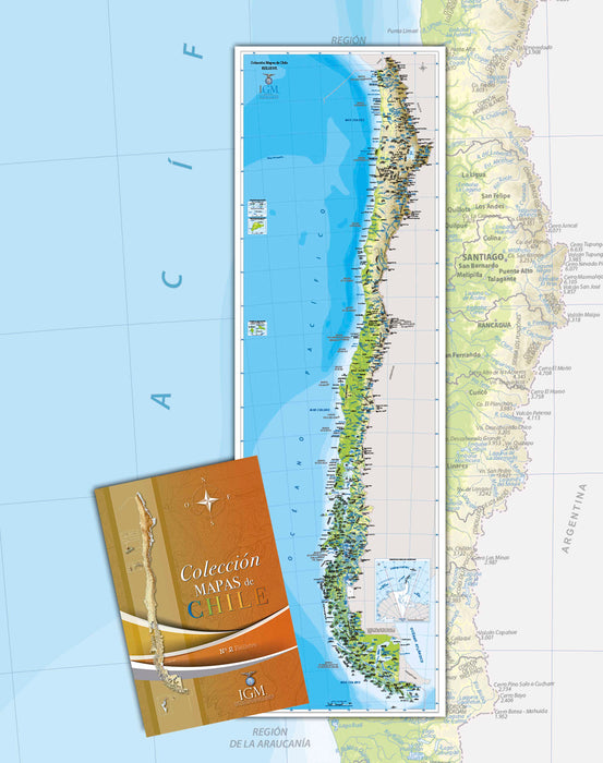 Mapa de Chile Relieve - Plegable - Mappin