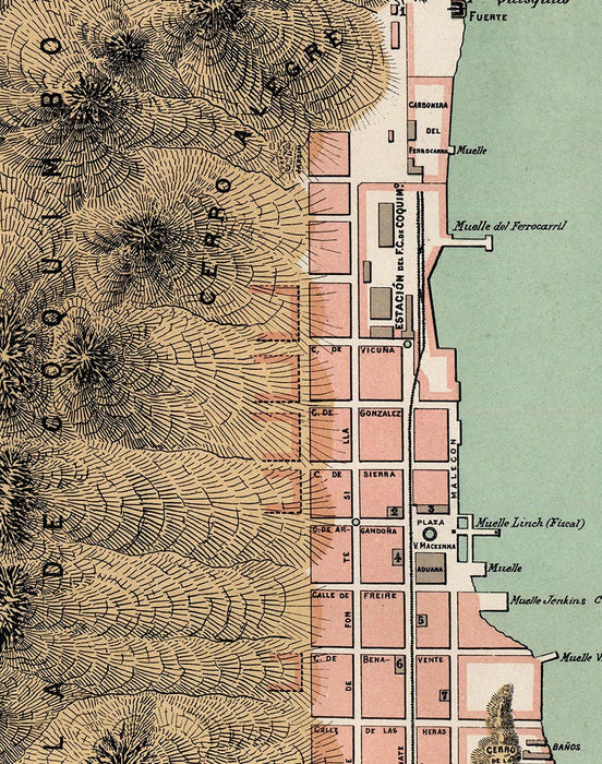 Plan of Coquimbo of 1895 - Plate