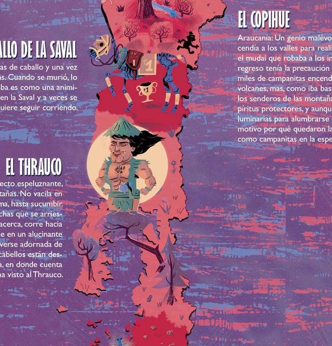 Paranormal Chile Map - Art Print