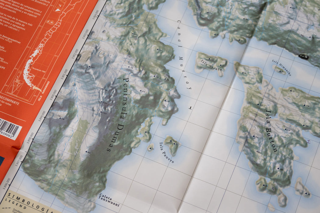 Mapa de Senderismo Dientes de Navarino - Plegable