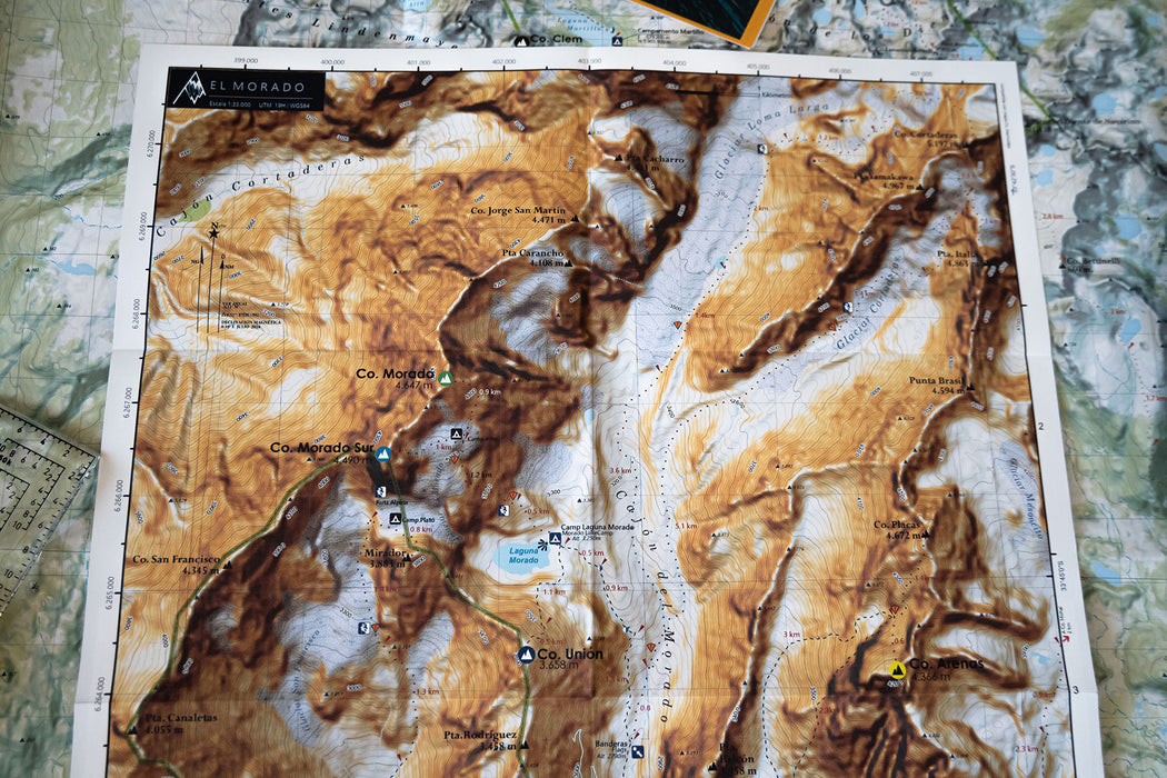 Mapa Andinismo El Morado - Plegable