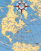 Mapa de la Historia de la Aviación - Enmarcado - Mappin