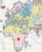 Mapa Geológico del Mundo 1853 - Enmarcado - Mappin
