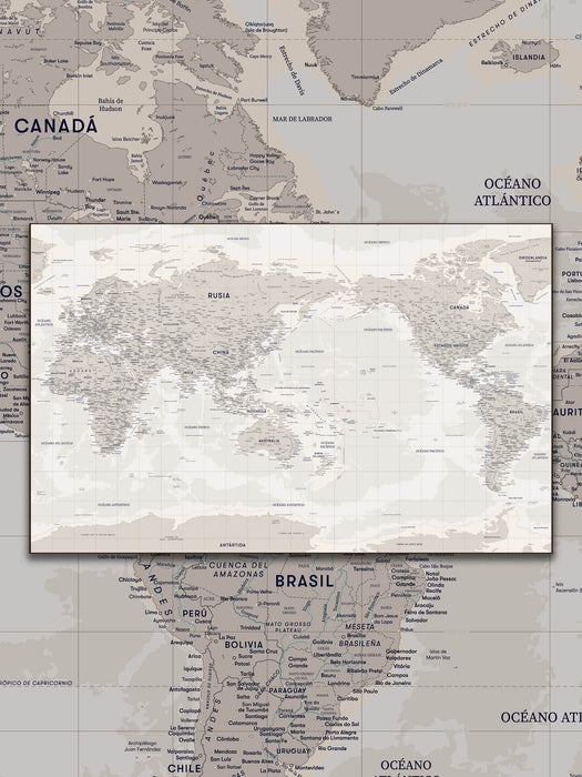Mapa del Mundo Actualizado - Lámina
