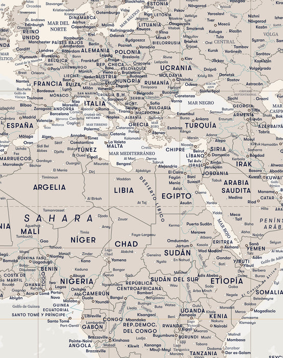 Mapa del Mundo Actualizado - Lámina