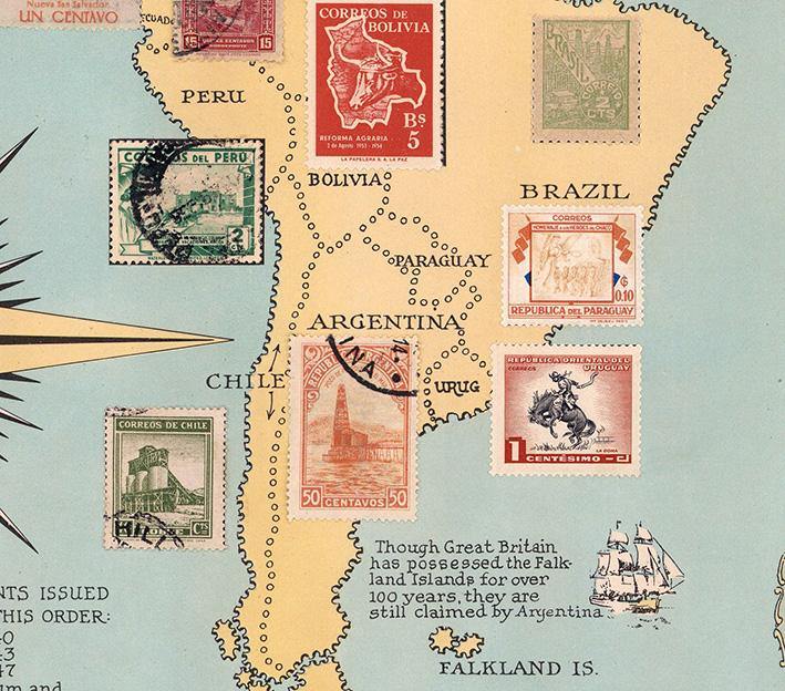 Mapa Mundi of Stamps of 1959 - Sheet 