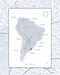 Mapa Hidrográfico de Sudamérica - Lámina - Mappin