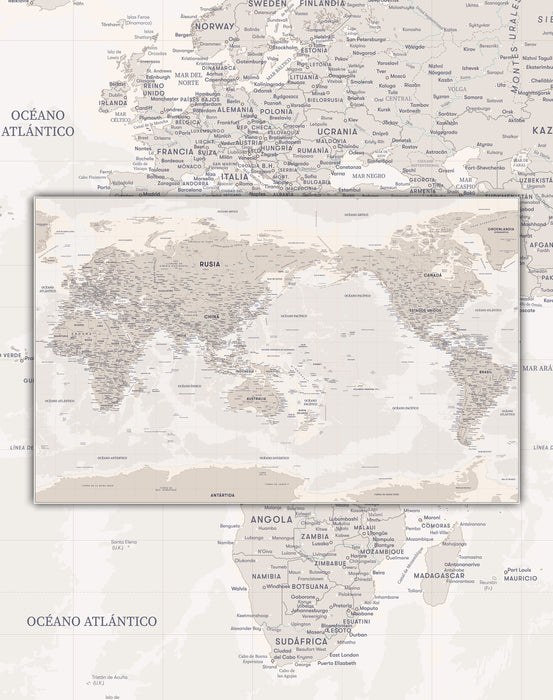 Mapa del Mundo Actualizado - Lámina - Mappin