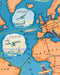 Mapa de la Aviación Mundial - Enmarcado - Mappin