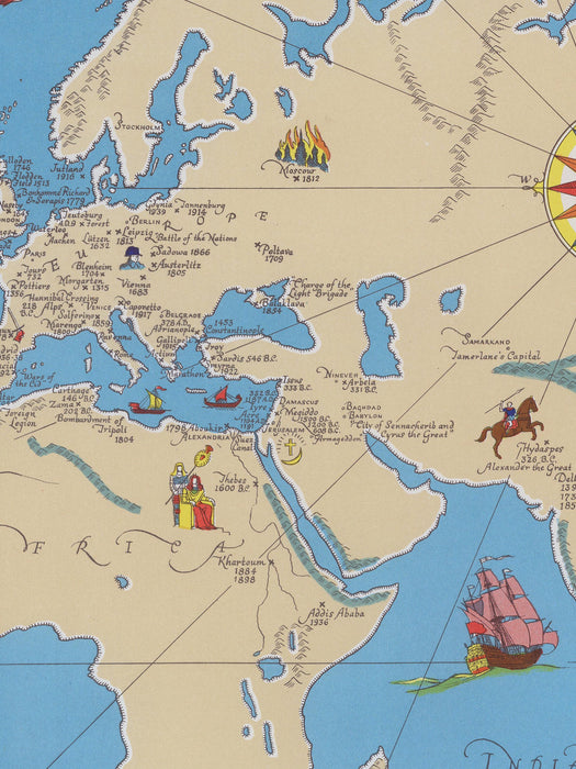 Mapa de batallas de la historia y del relato, 1940 - Lámina
