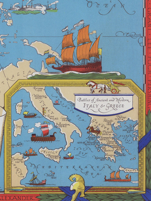 Mapa de batallas de la historia y del relato, 1940 - Lámina