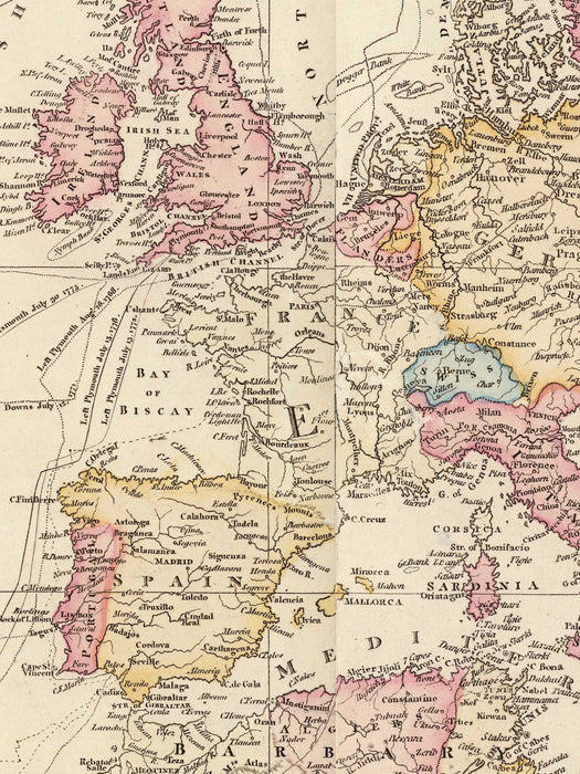 Mapa del Mundo de 1808 - Lámina