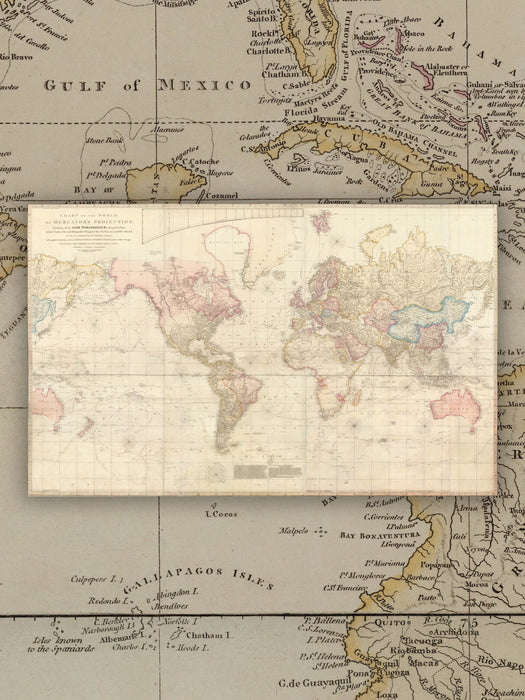 Mapa del Mundo de 1808 - Lámina