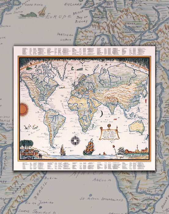 Mapa Pictórico del Mundo de 1932 - Lámina
