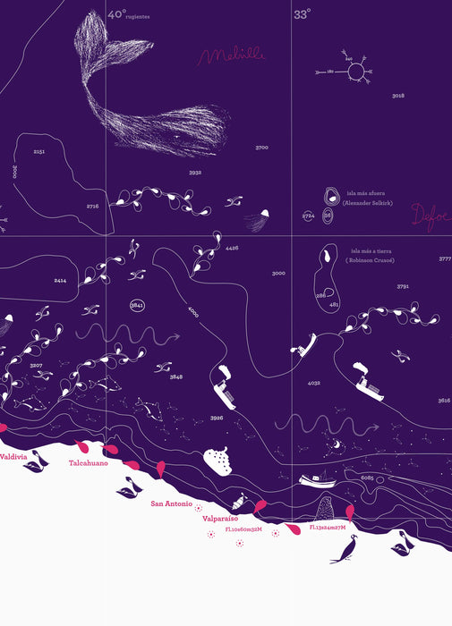 Mapa Mar Íntimo - Enmarcado