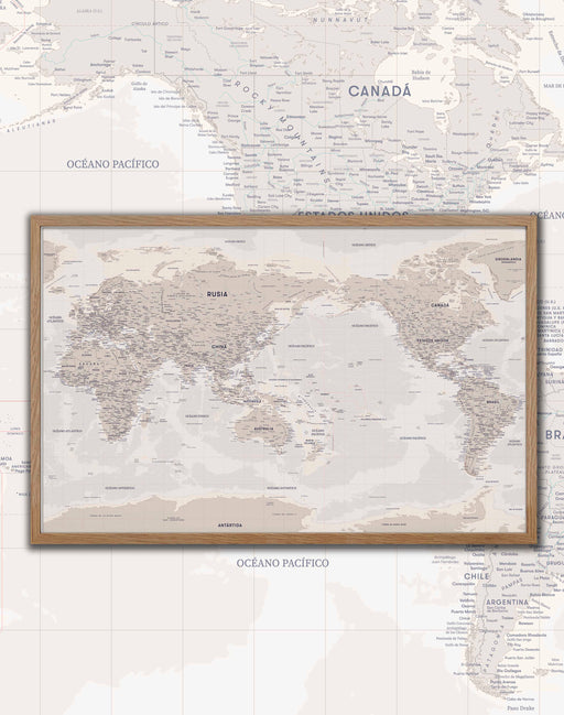 Mapa del Mundo Actualizado - Enmarcado - Mappin
