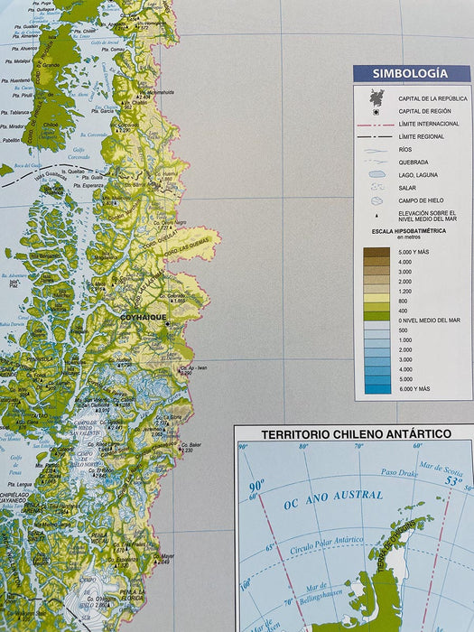 Chile Relief Map - Folding