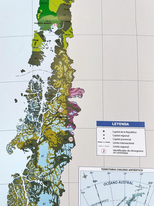 Map of Chile Climates - Foldable