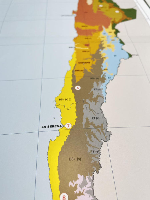 Map of Chile Climates - Foldable