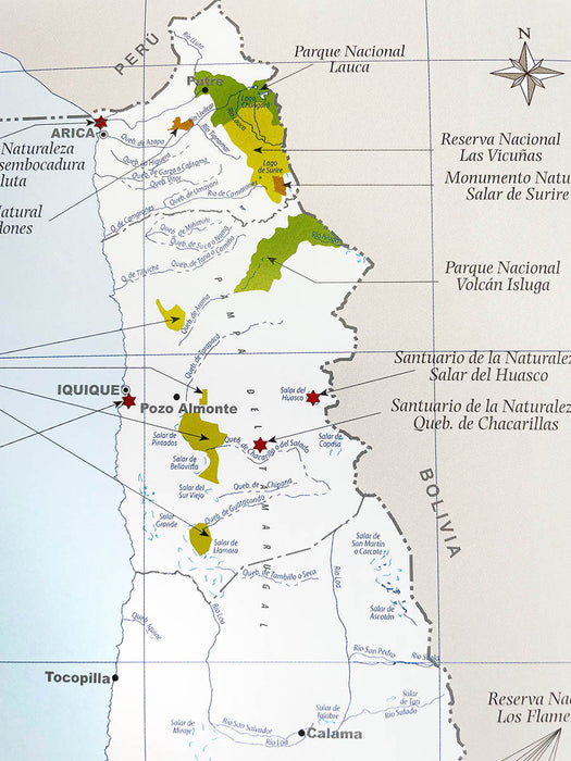 Map of Chile Protected Areas - Folding