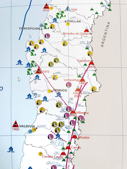 Chile Natural Disasters Map - Foldable