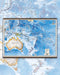 Mapa Político de Oceanía - Lámina con Flejes - Mappin
