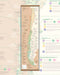 Mapa de Parques Nacionales de Chile Sepia- Lámina con Flejes - Mappin