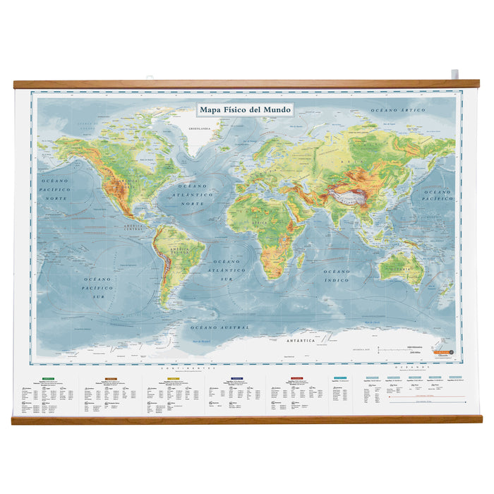 Large Format Physical World Map