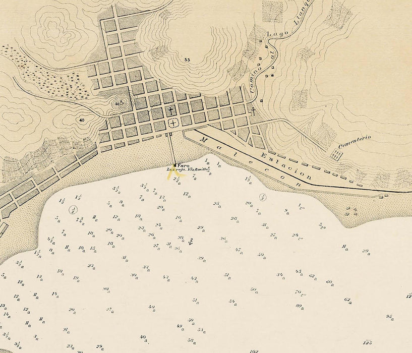 Mapa de Puerto Montt en 1908 - Lámina