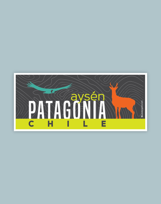 Sticker Aysén Patagonia Rectangular