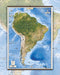 Mapa Físico de Sudamérica - Lámina con Flejes - Mappin