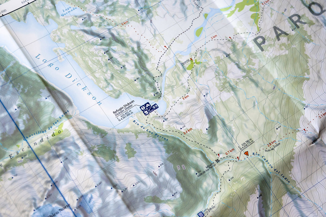 Mapa Senderismo Torres del Paine - Plegable