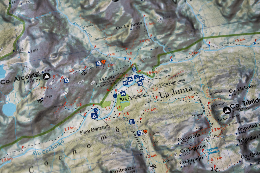 Mapa Senderismo Valle de Cochamó - Plegable