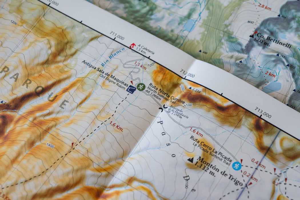 Mapa Andinismo Volcán Osorno - Plegable