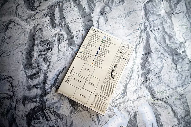 Mapa Senderismo Cordillera de Santiago - Plegable