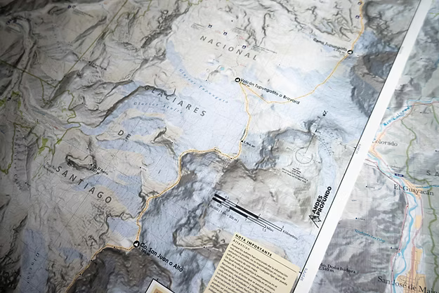 Mapa Senderismo Cordillera de Santiago - Plegable