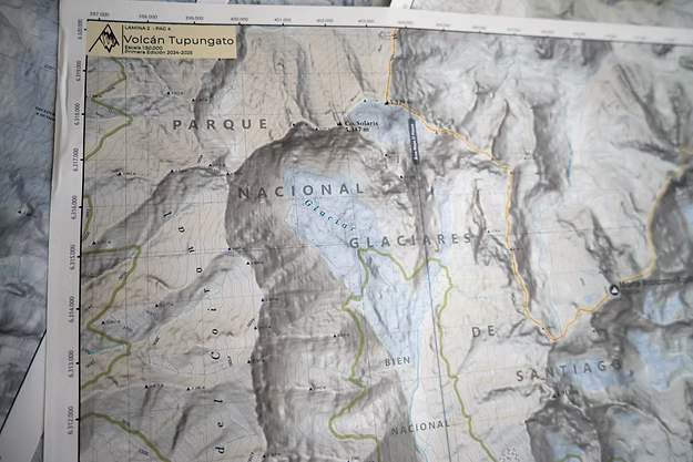 Mapa Senderismo Cordillera de Santiago - Plegable