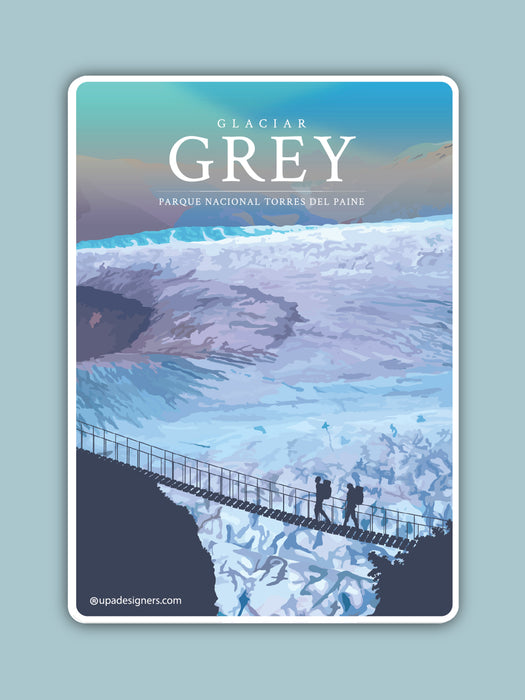 Sticker Glaciar Grey