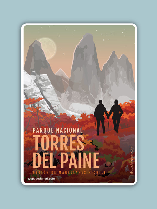 Sticker Torres del Paine en Otoño