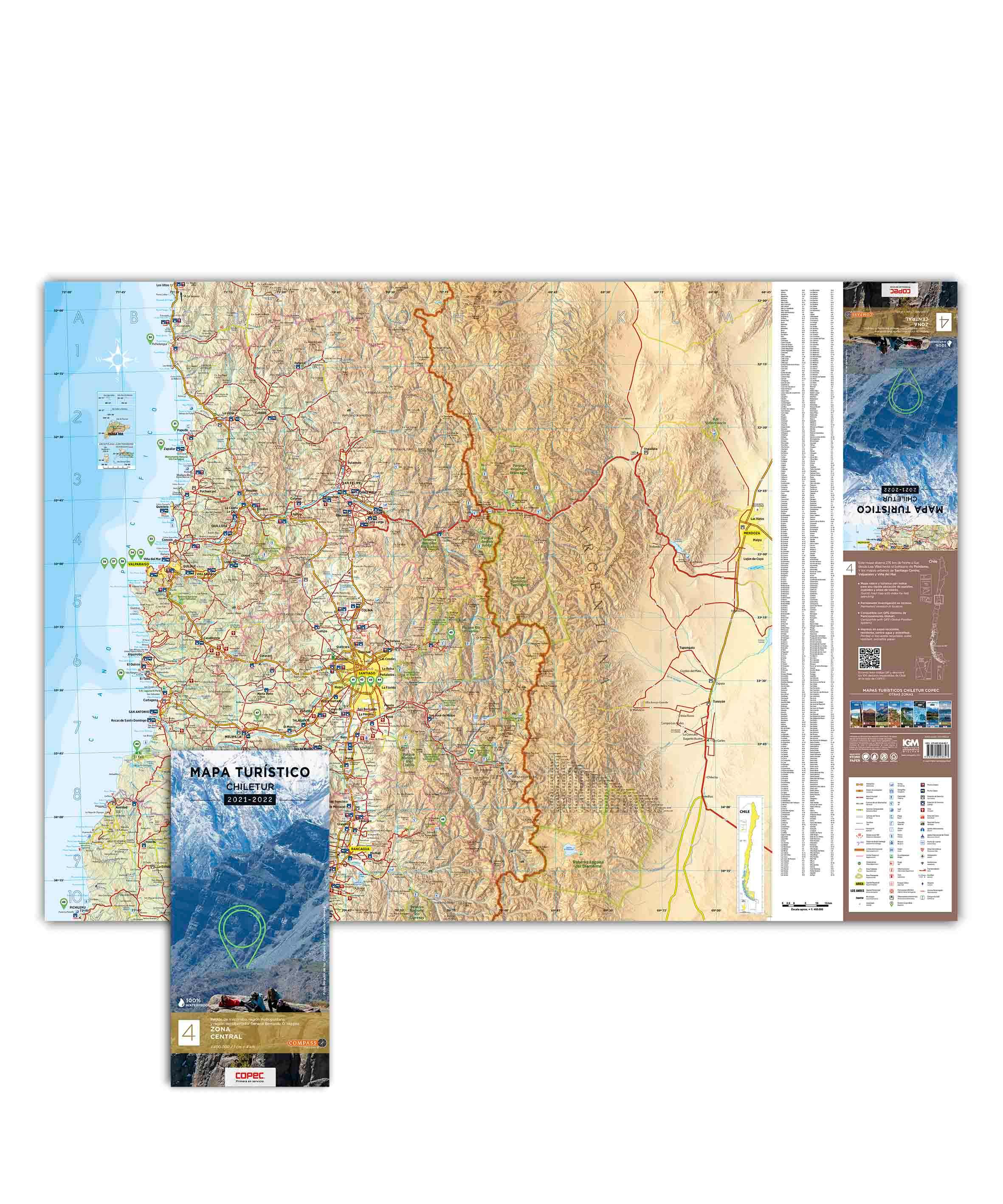 Zona Central - Mapa Turístico Chiletur - Mappin